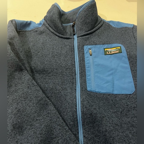 LL Bean sweater fleece jacket - Mallard Blue - NWT! - Picture 3 of 8